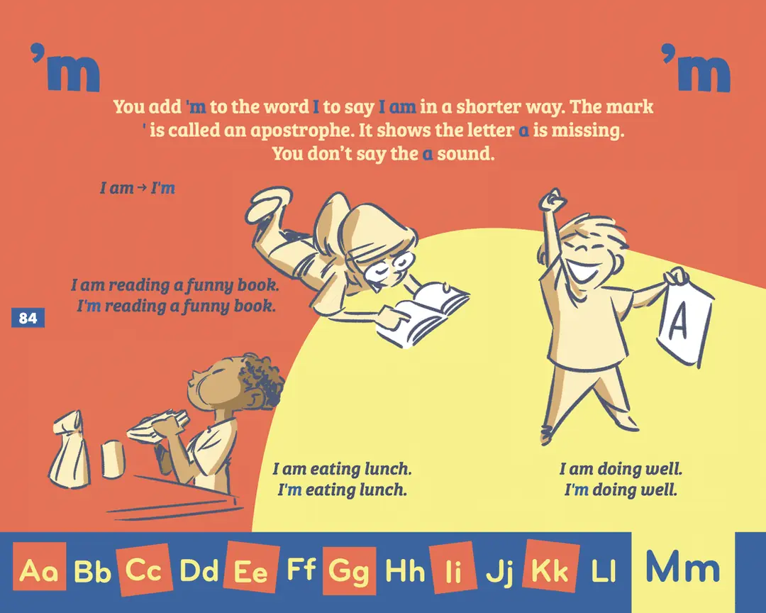 Sample page: the word ’m