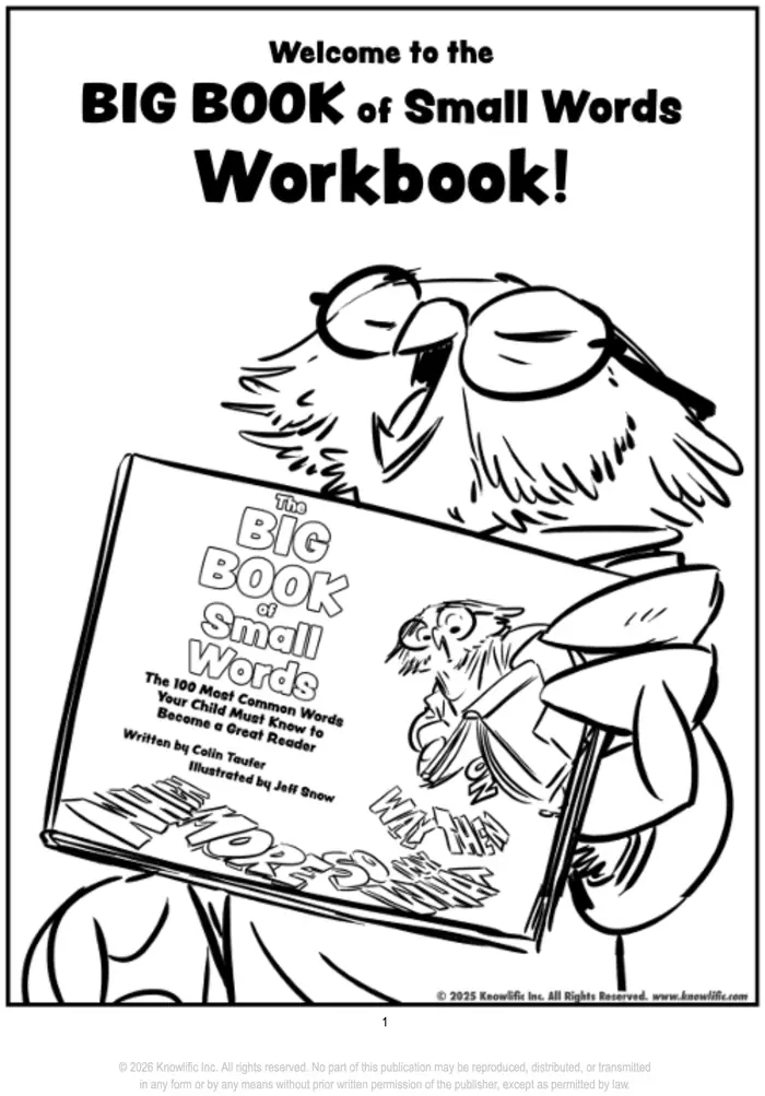 Workbook welcome page